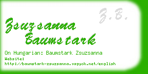 zsuzsanna baumstark business card